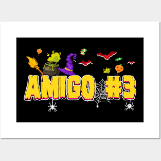 Amigo #3 Funny Halloween Couple T shirt Uniform For Friends Posters and Art